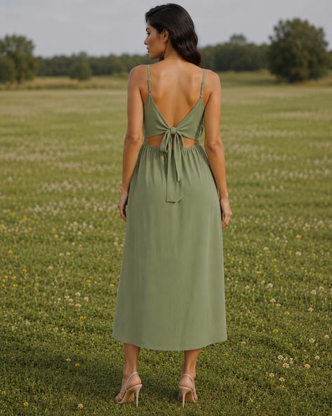 Buy Sage Green Dresses for Women by Shein Online