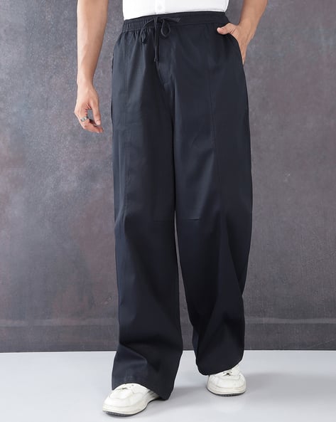 Shein Men Full Length Elasticated Drawstring Waist Panelled Pant