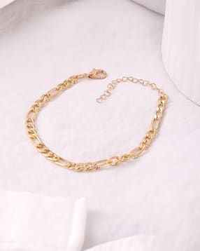 Shein Men Gold Interlock Chain Design Bracelet-picture-14