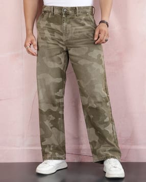 Shein Men Full Length Camouflage Mid Wash Jeans-picture-38