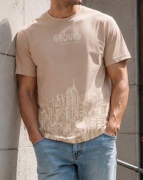 Shein Men Short Sleeve Graphic Placement Print Crew Tshirt-picture-16