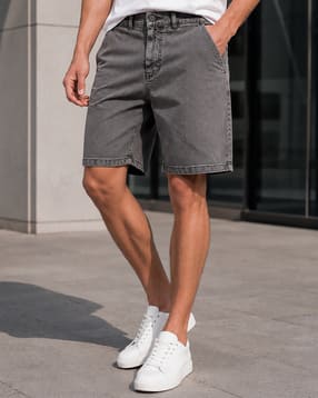 Shein Men Knee Length Denim Shorts-picture-13
