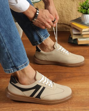 Shein Men Lace Fastening Contrast Panel Court Sneakers-picture-23