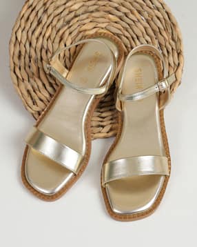 Shein Women Open Toe Buckle Fastening Sling Back Sandal-picture-30
