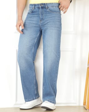 Shein Men Low Rise Full Length Mid Wash Jeans-picture-14