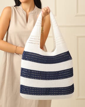 Shein Shein Women Self Designed Colour Blocked Tote Bag