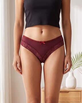 Shein Women Low Rise Lace Detail Inner Elastic Cheekinis-picture-35