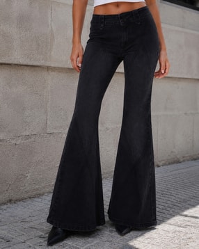 Shein Women Full Length Seam Detail Mid Wash Jeans-picture-12