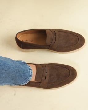 Shein Men Almond Toe Slip-On Heeled Loafers-picture-44