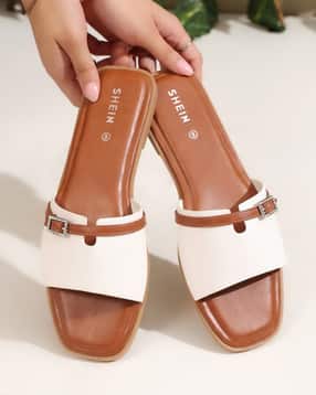 Shein Women Cut Out Embellished Buckle Strap Flat Sandal-picture-19