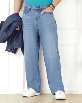 Shein Men Full Length Mid Wash Jeans-picture-37