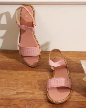 Shein Women Open Toe Textured Strap Slingback Style Sandal-picture-25