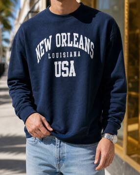 Shein Men Typographic Chest Print Crew Sweatshirt-image-47