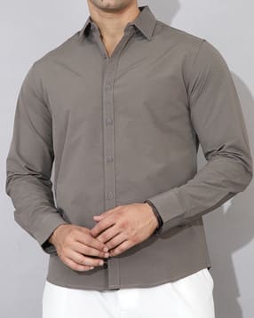 Shein Men Spread Collar Full Sleeve Shirt-picture-21