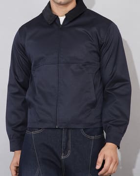 Shein Men Full Sleeve Zip Front Panelled Bomber Jacket-picture-38