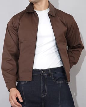 Shein Men Full Sleeve Zip Front Panelled Bomber Jacket-picture-25