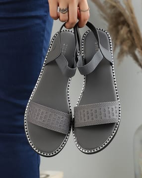 Shein Women Open Toe Textured Strap Slingback Style Sandal-picture-24