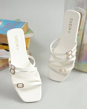 Shein Women Square Toe Multi Strap Slip On Sandal-picture-33