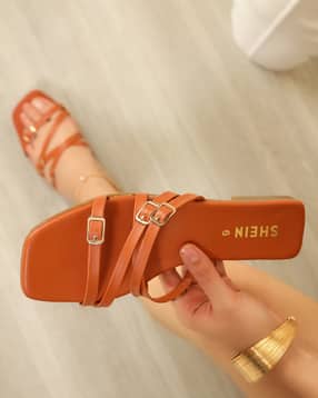 Shein Women Square Toe Multi Strap Slip On Sandal-picture-10