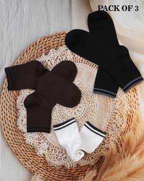Shein Women Combo Of 3 Striped Everyday Socks-picture-48