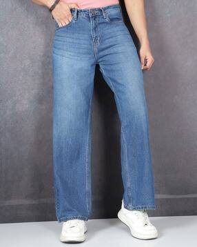 Shein Men Full Length Mid Wash Jeans-picture-40