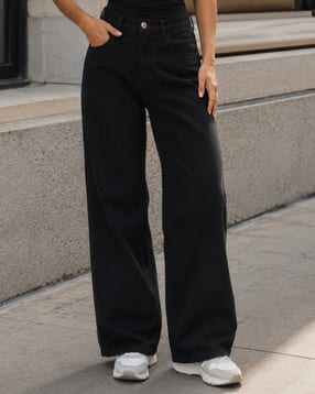 Shein Women Full Length Clean Wash Jeans-image-9