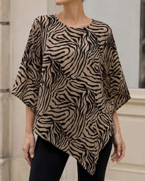 Shein Women Kimono Sleeves Animal All Over Print Top-picture-37