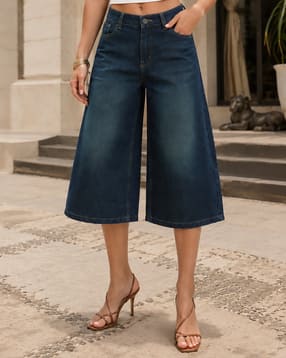 Shein Women Below The Knee Denim Jorts-picture-51