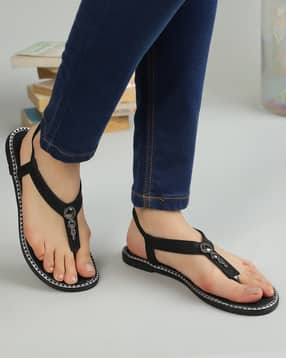 Shein Women Sling Back Style Embellished Thong Strap Sandal-picture-33