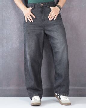 Shein Men Full Length Dart Detail Mid Wash Jeans-picture-50