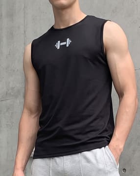 Shein Sleeveless Graphic Chest Print Crew Tshirt-picture-23