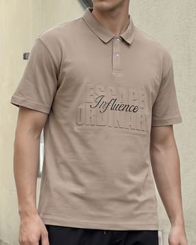 Shein Men Short Sleeve Typographic Chest Embossed Polo Tshirt-picture-11