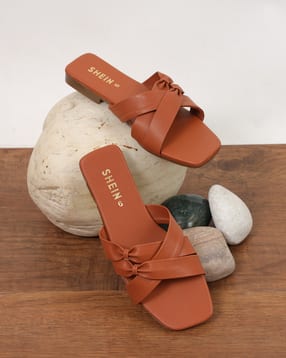 Shein Women Knotted Multi Cross Strap Slip On Sandal-picture-14