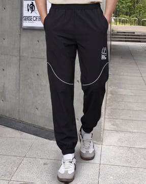 Shein Shein Ankle Length Elasticated Waist Contrast Piping Joggers