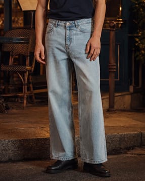 Shein Shein Men Full Length Mid Wash Jeans