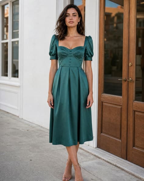shein green dress Buy Dark Dresses for Women by Online Teal Blue Formal Dresses Floral Springandsummer Color:Havana