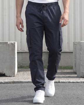 Shein Shein Men Low Rise Elasticated Drawstring Waist Cargo Pant