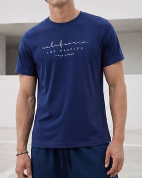 Shein Men Short Sleeve Typographic Chest Print Crew Tshirt-picture-10