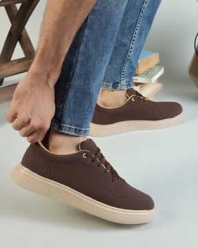 Shein Shein Men Round Toe Lace Fastening Court Sneakers