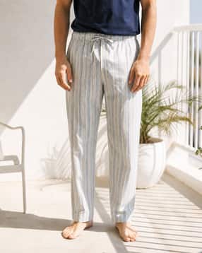 Shein Men Elasticated Drawstring Waist Striped Pyjamas-picture-18