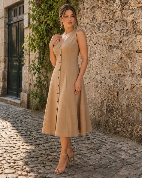 Buy Beige Dresses for Women by Shein Online