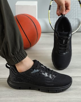 Shein Men Round Toe Lace Fastening Self Design Running Shoes-image-28