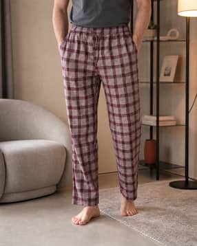 Shein Men Elasticated Drawstring Waist Checked Pyjama-picture-15
