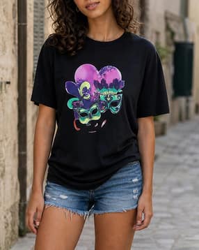 Shein Women Drop Shoulder Graphic Chest Print Crew Tshirt-picture-15