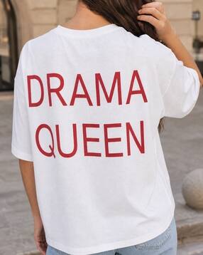 Shein Women Drop Shoulder Typographic Back Print Crew Tshirt-picture-14