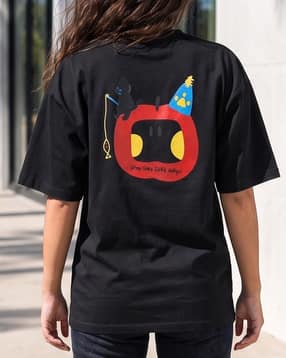 Shein Women Drop Shoulder Graphic Back Print Crew Tshirt-picture-24