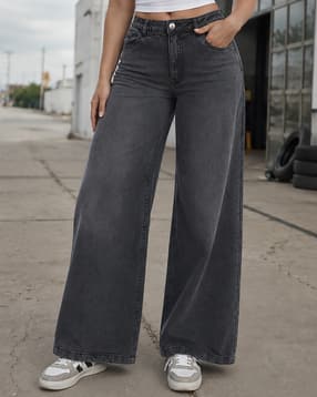 Shein Women Full Length Mid Wash Jeans-image-14