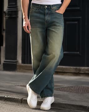 Shein Men Full Length Mid Wash Jeans-picture-10