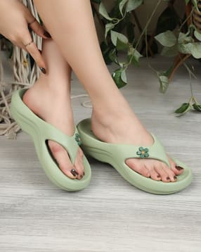 Shein Women Open Toe Floral Charm Thong Strap Flip Flop-picture-16