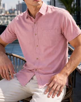 Shein Men Spread Collar Short Sleeve Shirt With Chest Pocket-picture-15